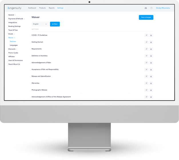 Administration System for Singenuity Software