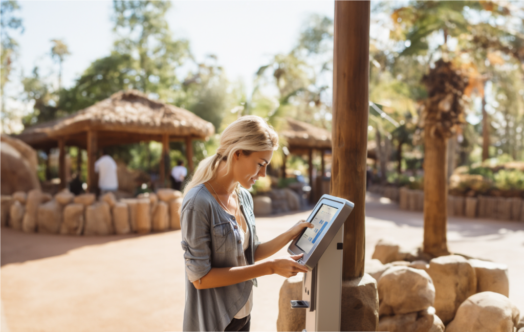 Using the Kiosk by Singenuity give your zoo guests a simple and intuitive way to purchase tickets or photos